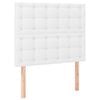 vidaXL S&auml;nggavel vit 100x5x118/128 cm konstl&auml;der