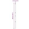 vidaXL Staketstolpar 13 pcs Silver Ø32mm 200 cm Galvaniserat stål