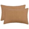 vidaXL Kudd&ouml;verdrag 2 st HEERLEN Beige 30 x 50 cm Boucl&eacute;