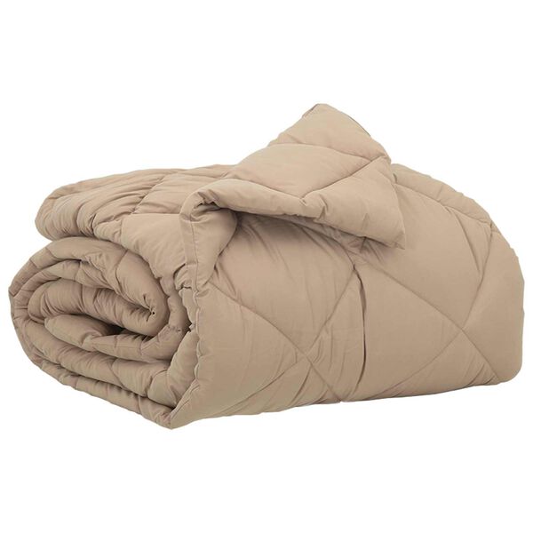 vidaXL Full &Aring;rs-Duvet Taupe 200 x 135 cm Mikrofiber