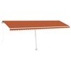 vidaXL Frist&aring;ende markis manuellt inf&auml;llbar 600x300 cm orange/brun