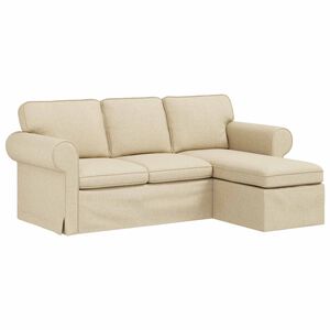 vidaXL Soffa Kr&auml;m 195 x 138 x 80 cm tyg