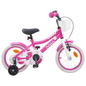 vidaXL Barncykel 12 Tum f&ouml;r 2-4 &aring;ringar Rosa