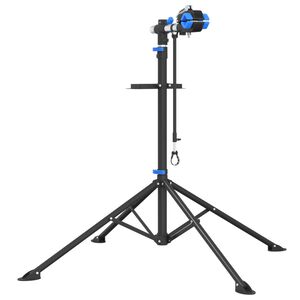 vidaXL Cykelmonteringsst&auml;ll hopf&auml;llbart 108-188 cm bl&aring; st&aring;l