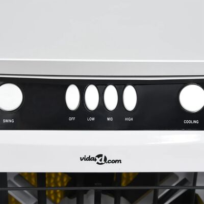 vidaXL 3-i-1 Portabel luftkylare vit och svart 73x38x30,5 cm 80 W
