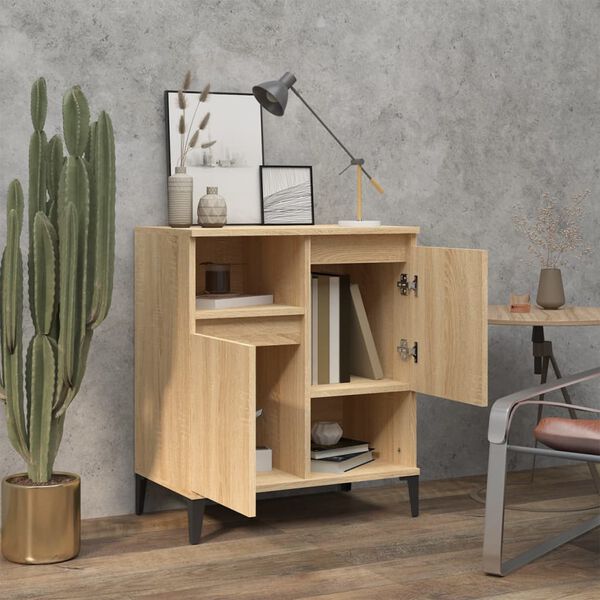 vidaXL Byr&aring; sonoma-ek 60x35x70 cm konstruerat tr&auml;