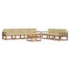 vidaXL Utomhussoffset med kudde 8 pcs Naturlig och Beige