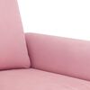 vidaXL Soffgrupp med dynor 3 delar rosa sammet