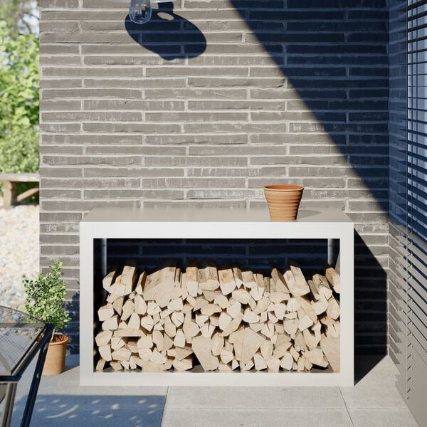 vidaXL Vedst&auml;ll vit 100x40x60 cm st&aring;l