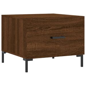 vidaXL Soffbord brun ek 50x50x40 cm konstruerat tr&auml;