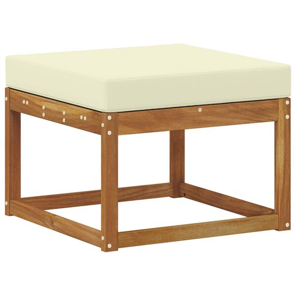 vidaXL Utomhussoffset med kudde 9 pcs Naturlig och Gr&auml;dde