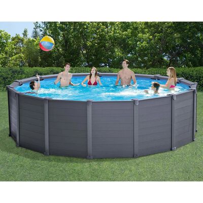 Intex Pool med grafitgrå paneler 478 cm PCV 16805 l 28382GN