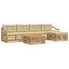 vidaXL Utomhussoffset 6 st Vit och Beige Polyester