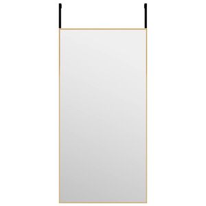 vidaXL Dörrspegel guld 40x80 cm glas och aluminium