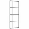 vidaXL Skjutd&ouml;rr frostat ESG-glas och aluminium 76x205 cm svart