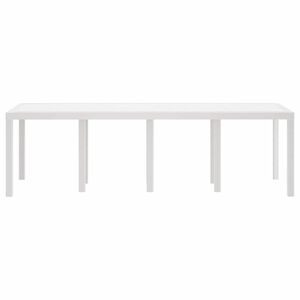 vidaXL Tr&auml;dg&aring;rdsbord Vit 250 x 100 x 73 cm konstrotting