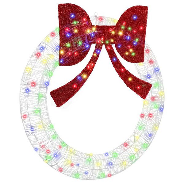 vidaXL Krans med 150 LED-lampor Flerf&auml;rgsdesign 120 cm Akryl