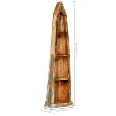 vidaXL Bokhylla 50x40x180 cm massivt återvunnet trä