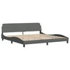 vidaXL Bed Frame without Mattress "Hanko" Dark Grey 200x200cm Fabric