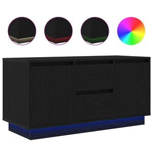 vidaXL TV-b&auml;nk med LED-lampor svart ek 100x41x50 cm