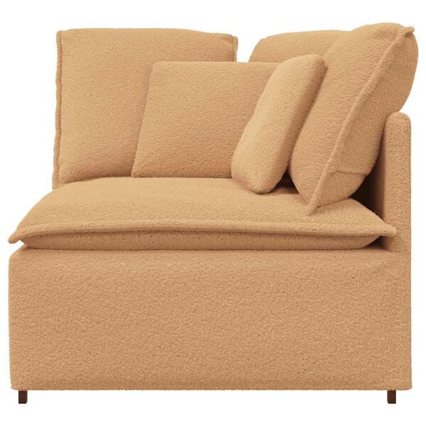 vidaXL H&ouml;rnmodul till soffan med dynor beige 100 cm