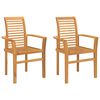 vidaXL Matstol 2 pcs Brun 62 x 55 x 94 cm Massivt teaktr&auml;
