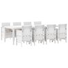 vidaXL Tr&auml;dg&aring;rdsm&ouml;belset 9 pcs Ljusgr&aring; Polypropylen