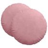 vidaXL Sittkuddar 2 st Sammet Rosa &Oslash;60 x 21 cm