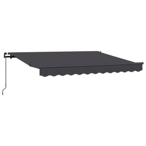 vidaXL Utdragbar markis Antracit 250 x 200 cm tyg