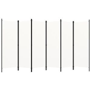 vidaXL Rumsavdelare 6 paneler vit 300x180 cm