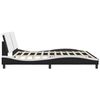 vidaXL Bed Frame without Mattress "Zadar" Black and White 200x200 cm Faux Leather