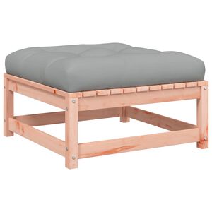 vidaXL Fotpall med dyna f&ouml;r tr&auml;dg&aring;rden massiv douglasgran