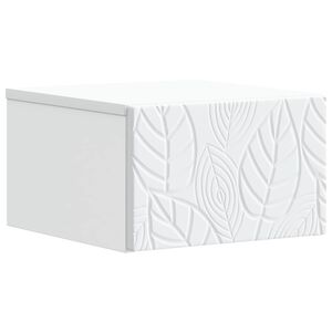 vidaXL V&auml;ggmonterad sidobord Vit 34,5 x 33 x 20 cm Konstruerat tr&auml;