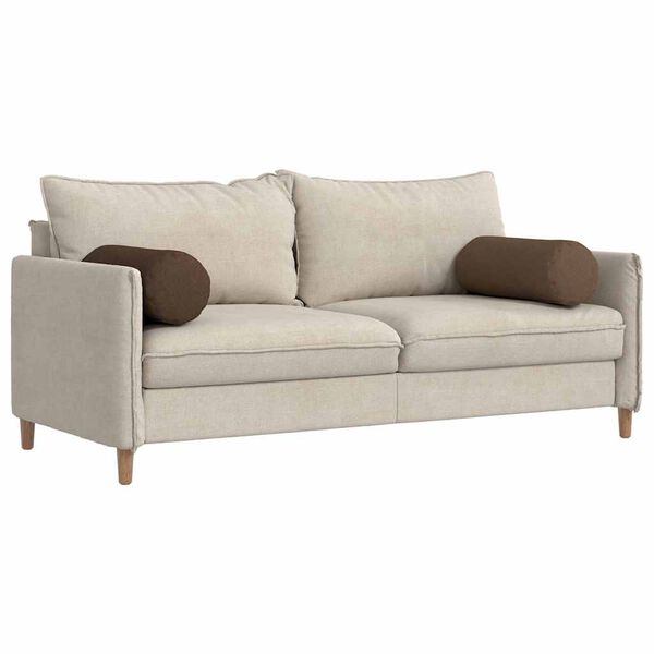 vidaXL Bolsterkuddar 2 pcs Brun &Oslash; 25 x 70 cm tyg