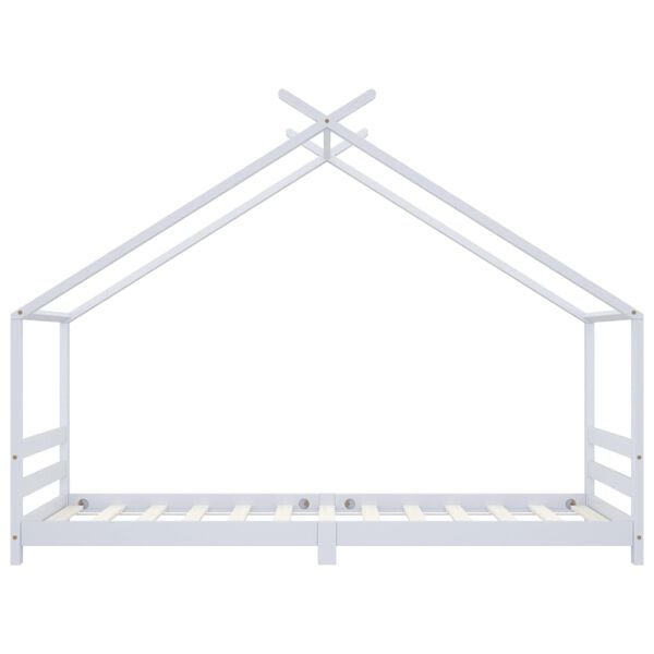 vidaXL Barns&auml;ng vit massiv furu 90x200 cm