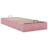 vidaXL Ottoman s&auml;ngram utan madrass rosa 100x200 cm sammet