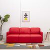 vidaXL Bäddsoffa modulär 3-sits röd konstläder