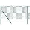 vidaXL Kedjeh&auml;ngd St&auml;ngsel Markfix 25 x 1,2 m PVC-belagda st&aring;l Gr&ouml;n
