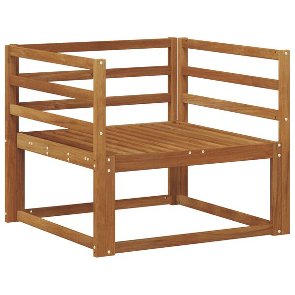 vidaXL Utomhus Mellansoffa Massivt Akaciatr&auml; Naturf&auml;rg