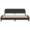 vidaXL Bed Frame "Dover" Black 180x200 cm Faux Leather