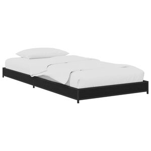 vidaXL S&auml;ngram Svart ek 80 x 200 cm Konstruerat tr&auml;