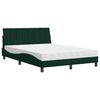 vidaXL Bed with Mattress "Hanko" Dark Green 120x200 cm Velvet