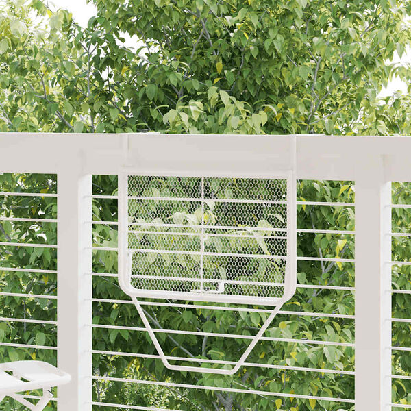 vidaXL Balkongbord vit 60x40 cm st&aring;l