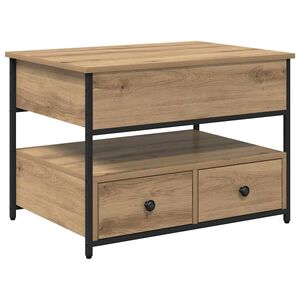 vidaXL Kaffeebord Artisan Ek 70 x 50 x 54.5 cm Konstruerat tr&auml;