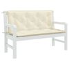 vidaXL Bänkdyna för trädgården gräddvit 120x(50+50)x7 cm oxfordtyg