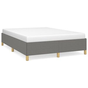 vidaXL S&auml;ngram utan madrass m&ouml;rkgr&aring; 140x200 cm tyg