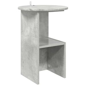 vidaXL Sidobord Betonggr&aring; &Oslash; 39,5 x 55 cm Konstruerat tr&auml;