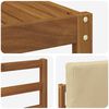 vidaXL Utomhussoffset med kudde 4 pcs Naturlig och Beige