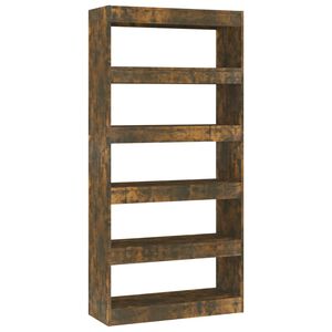 vidaXL Bokhylla/Rumsavdelare r&ouml;kf&auml;rgad ek 80x30x166 cm konstruerat tr&auml;