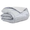 vidaXL Sommar Duvet Silver 220 x 135 cm Satin och Mikrofiber